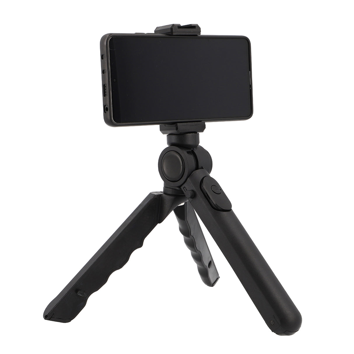 Klapbares 2-in-1 Tischstativ & Selfie-Stick mit Smartphone-Halter und Bluetooth-Auslöser