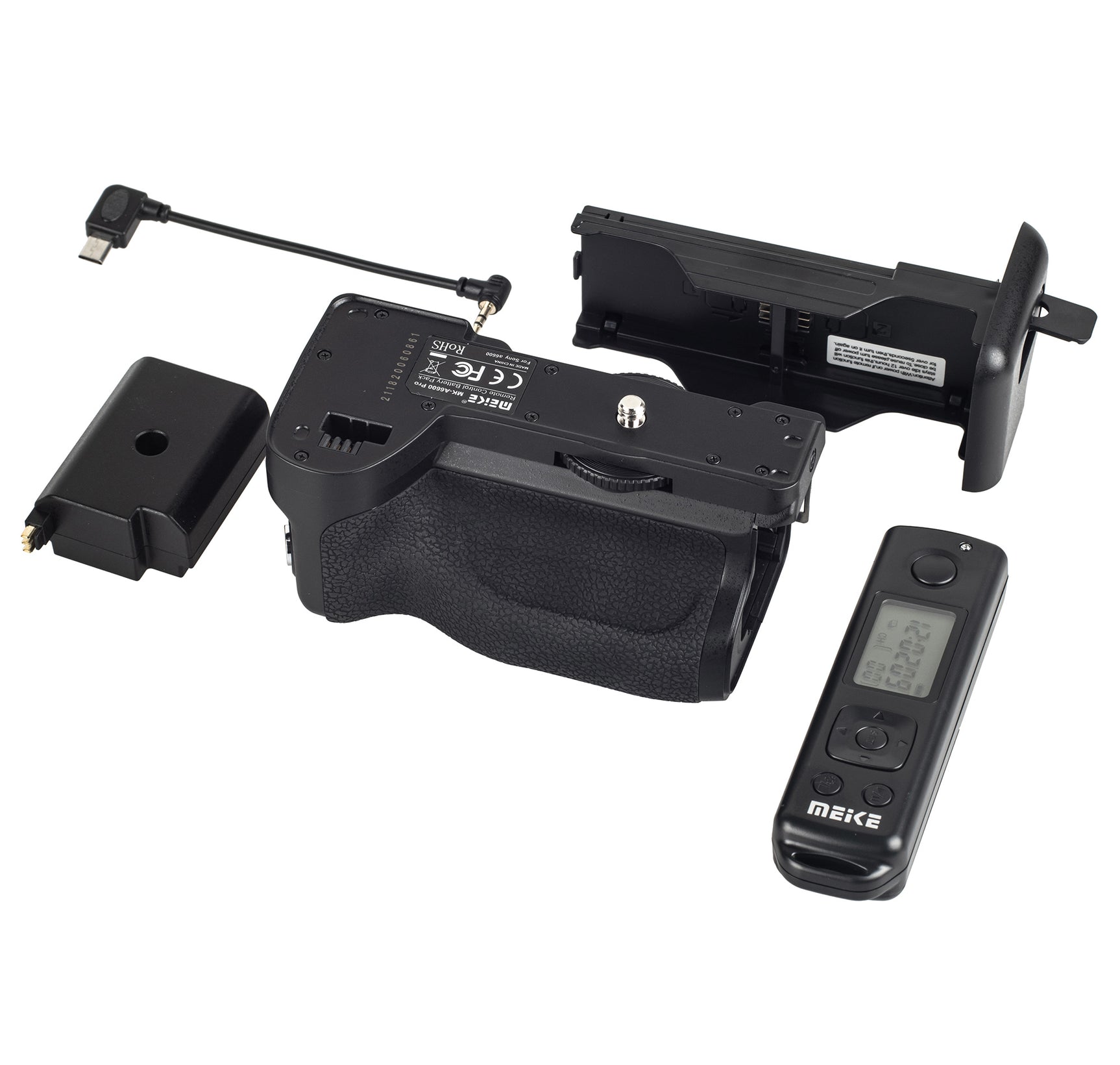 Meike Batteriegriff Set MK-A6600 Pro Batteriegriff und Fernauslöser für Sony A6600 + 2x ayex NP-FZ100 Akku