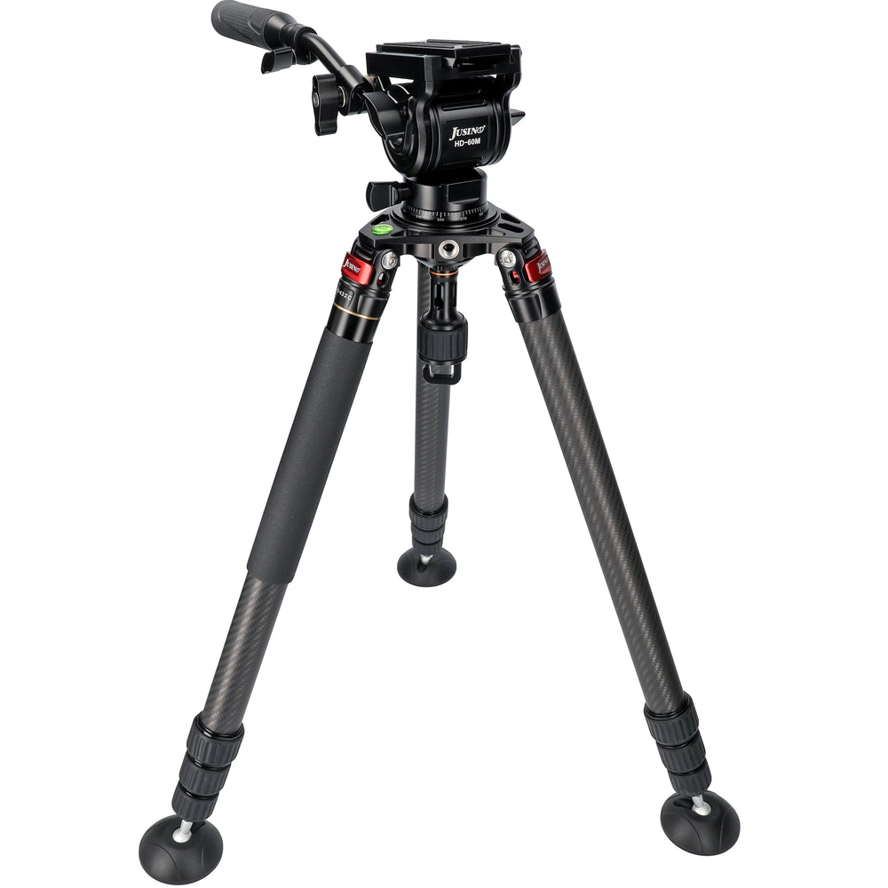 JUSINO Karbon Profi Videostativ & Kugelkopf Perfekt für Vogelaufnahmen 152,5cm 18Kg belastbar