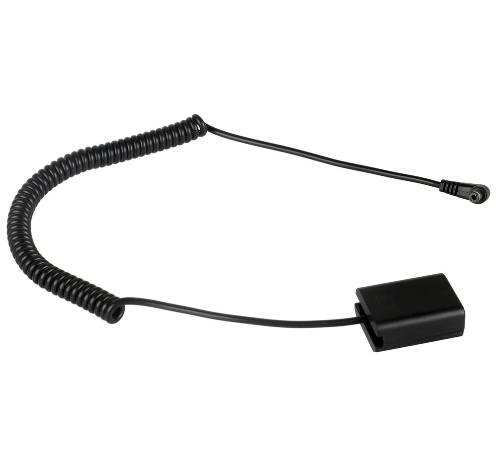 DC-Coupler für Sony Kameras mit NP-FW50 Akku-Dummy für permanente Stromversorgung über z.B. V-Mount Akku