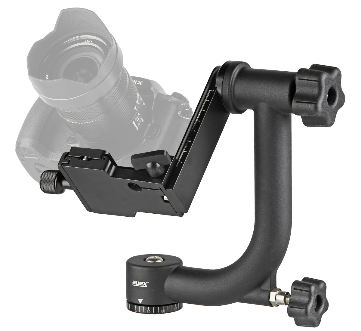 ayex Gimbal Stativkopf für Teleobjektive 360° Panorama Gimbal Head mit Schnellwechselplatte