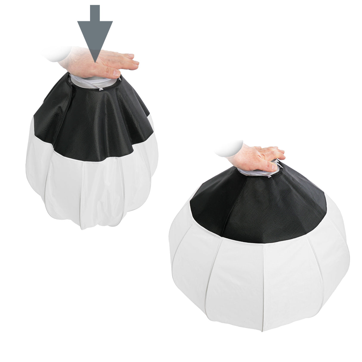 Pumpkin Softbox mit Bowens Mount 65cm - Parabolische Softbox mit Kunststoffstreben