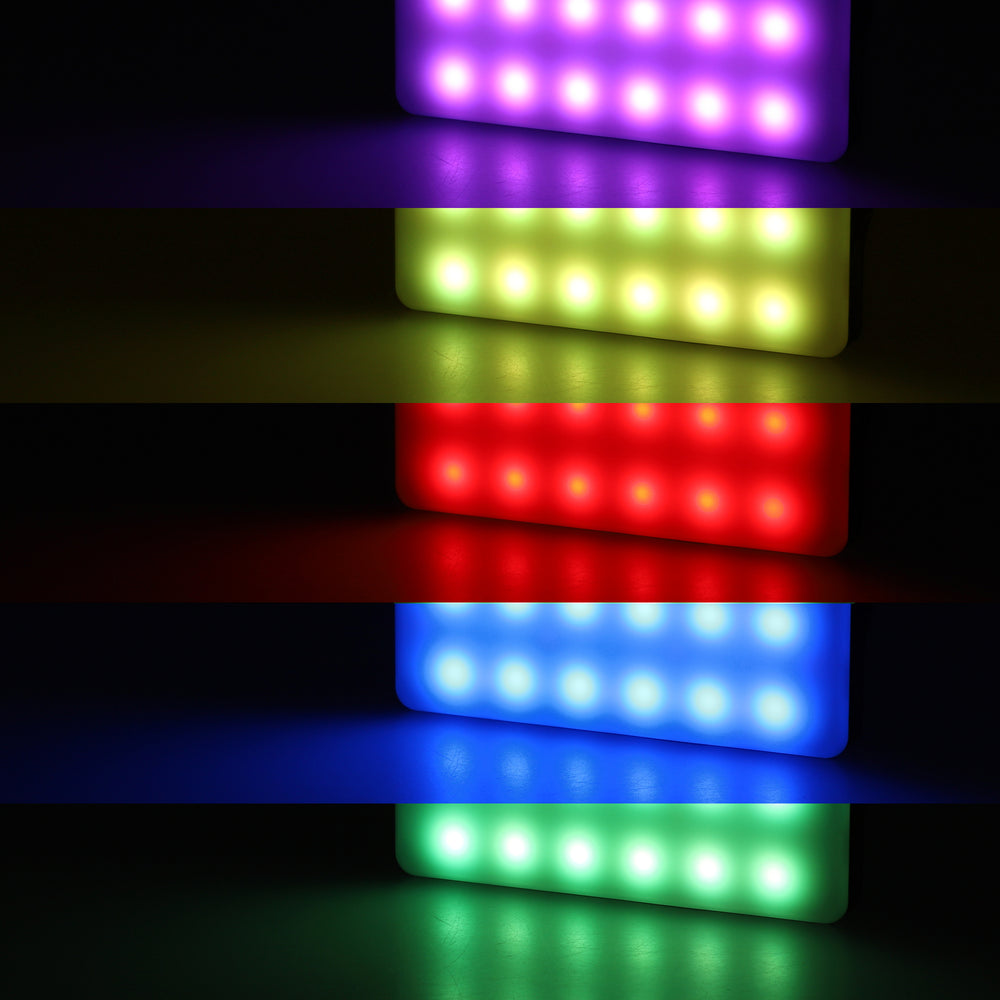 ayex LED Leuchte Perfekte Ambiente durch RGB Ausleuchtung von Fotos und Videos, Pocket size USB Type-C ladbar