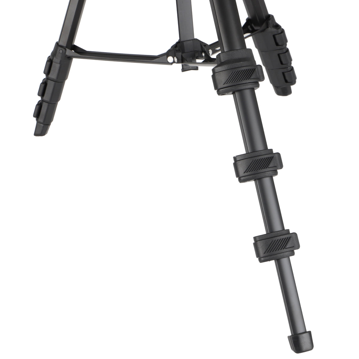 JUSINO leichtes Traveller Stativ 4 Segmente bis 139cm Aluminium 2,5kg belastbar