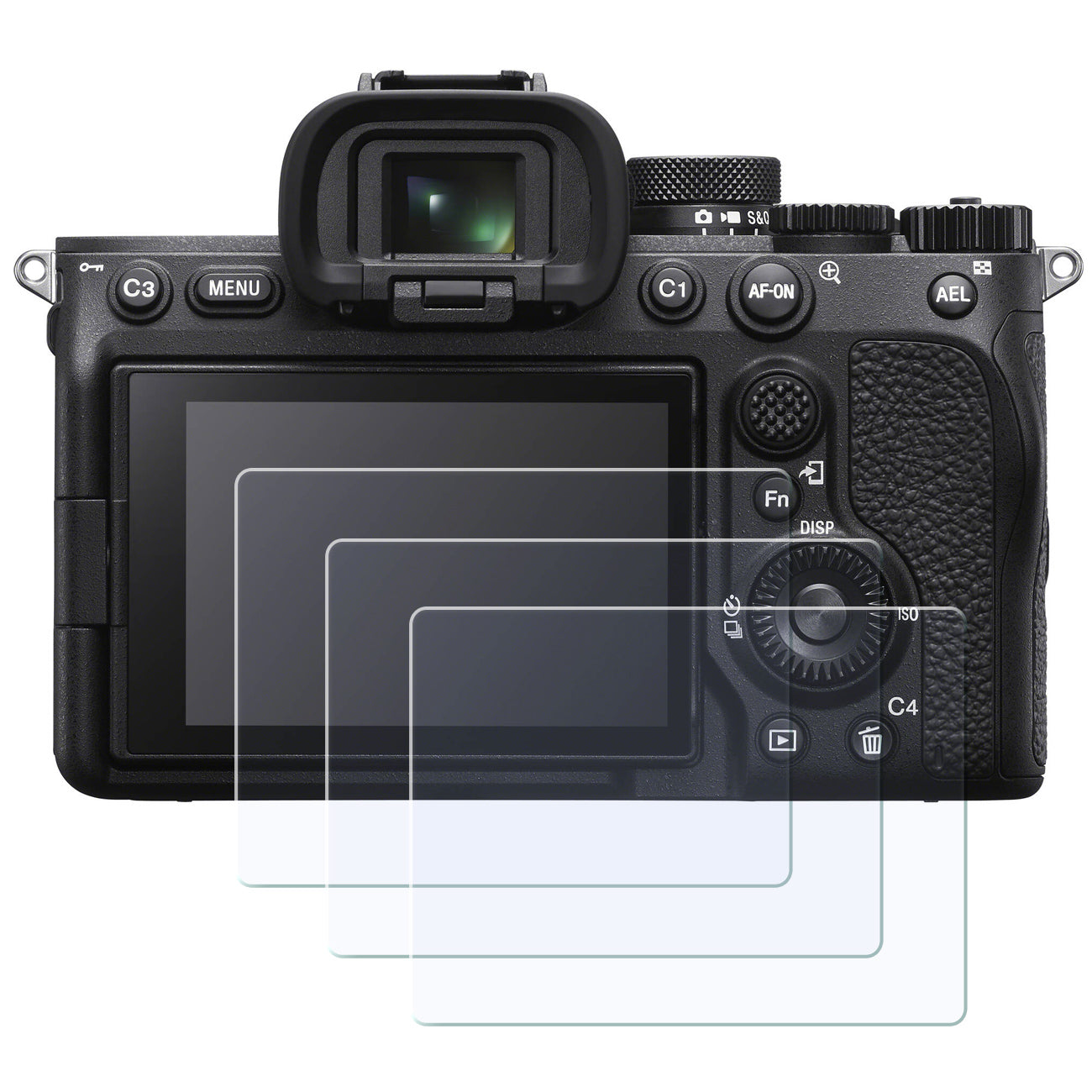 Display-Schutzglas für Sony A7IV, A6700, A7CII, A7CR, ZV-E10 II – 0,3 mm 9H gehärtetes Glas 3 Stück
