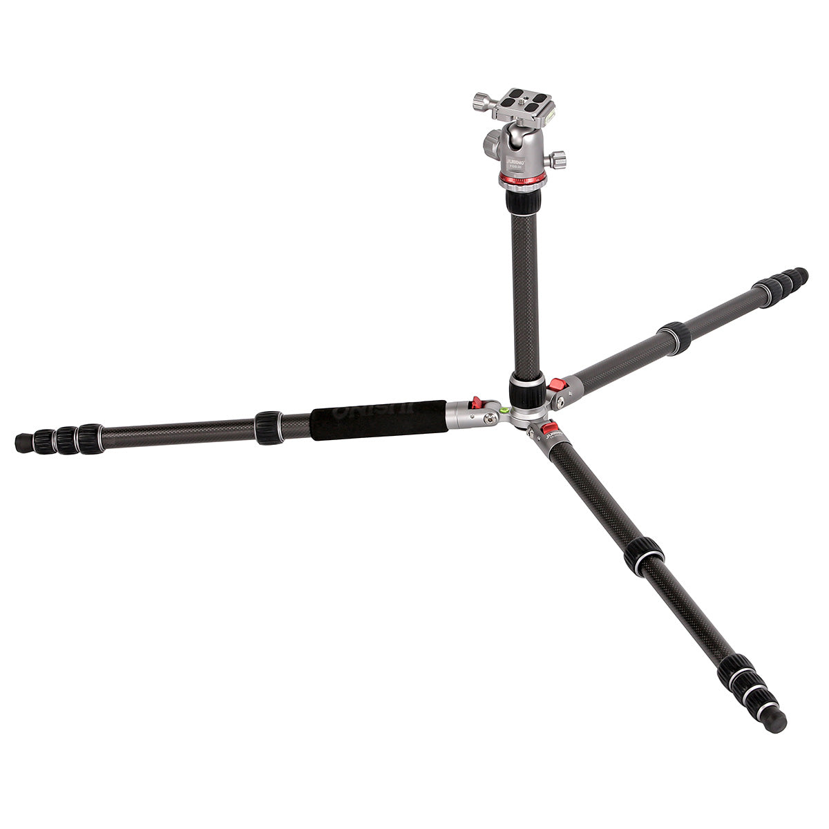 JUSINO Vielseitiges Karbon Tripod mit Monopod-Funktion bis 158cm 8kg + Kugelkopf TK-2535C FGS-30
