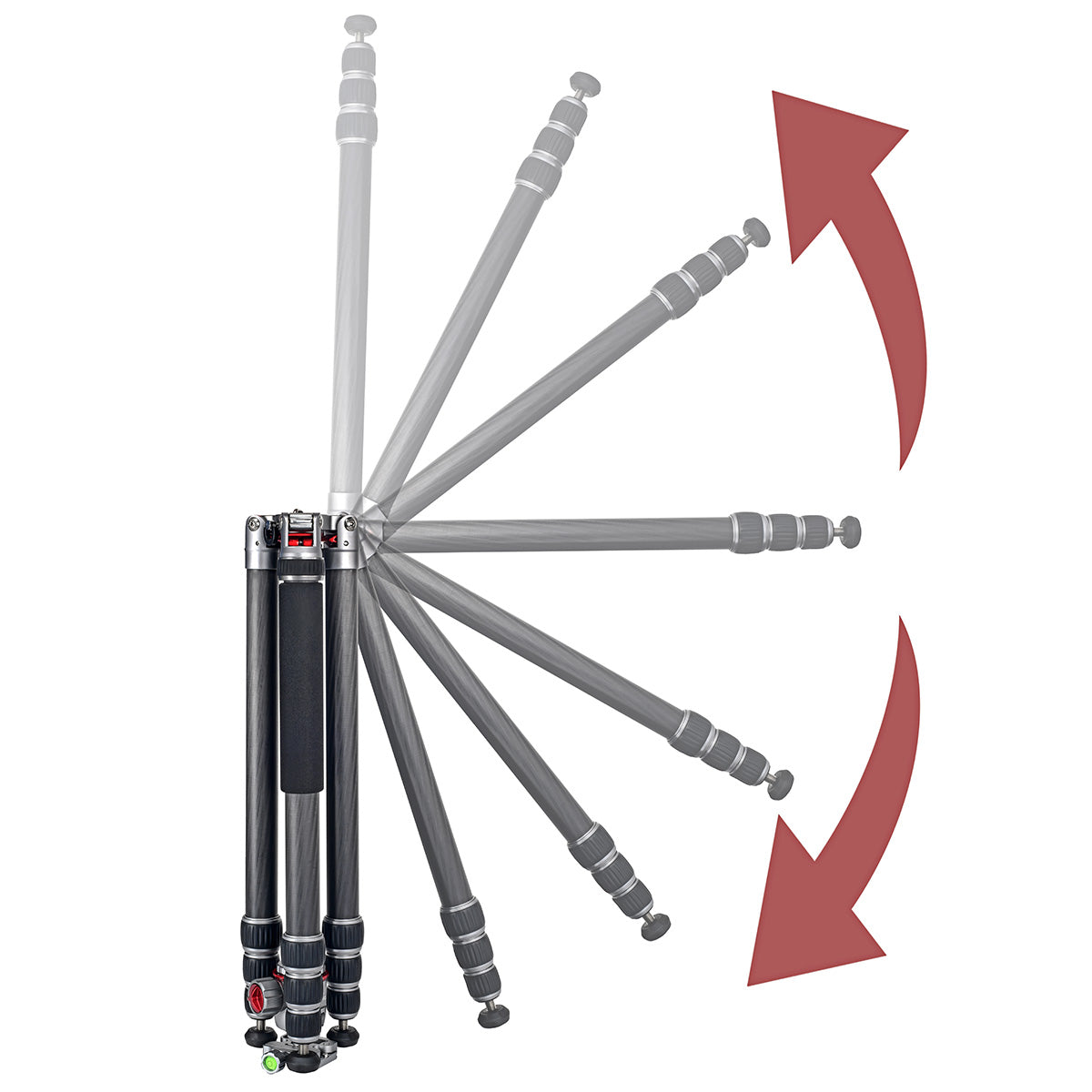 JUSINO Karbon Traveller Tripod mit Kugelkopf Monopod-Funktion bis 171,5cm 15kg TK-284C FGS-36