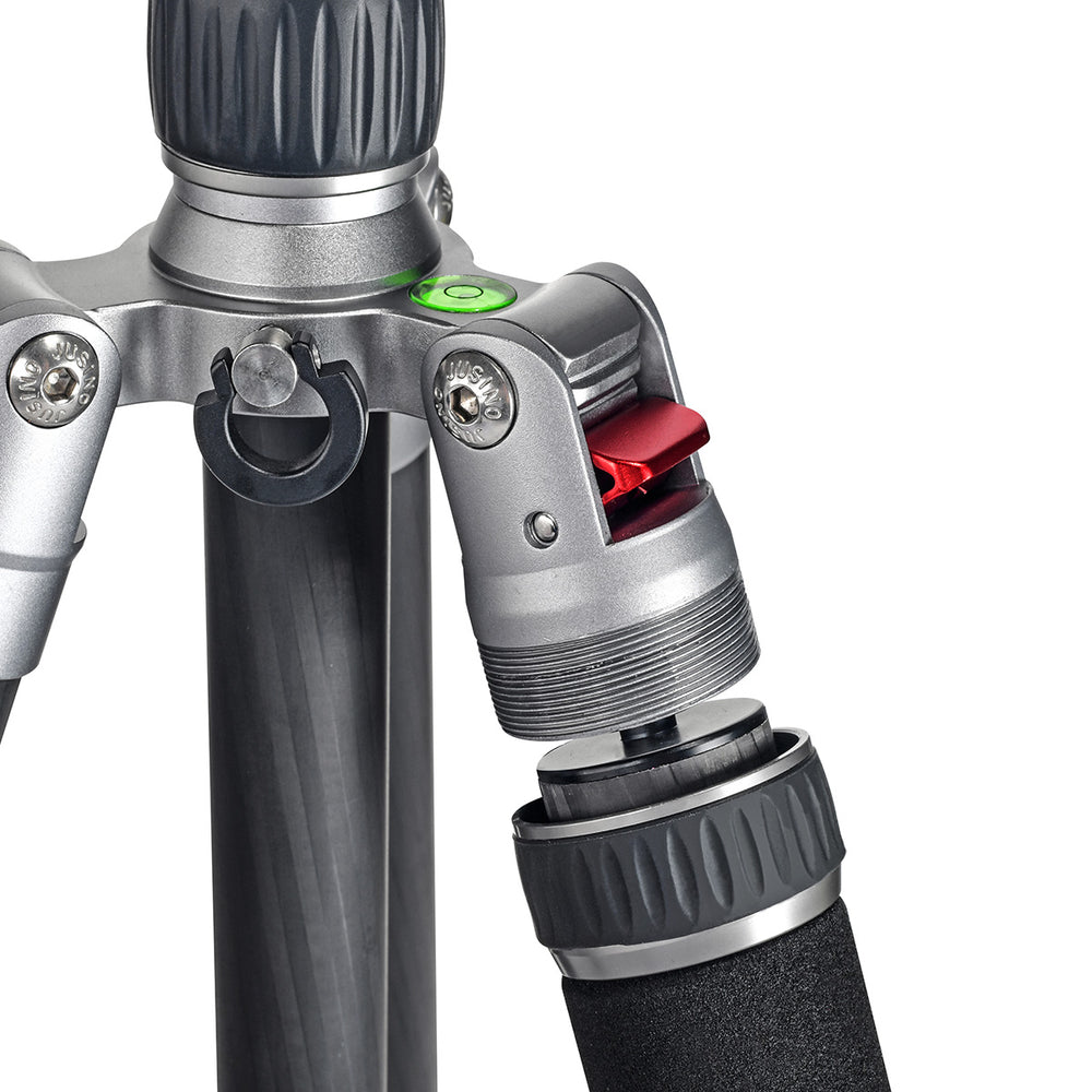 JUSINO Karbon Traveller Tripod mit Kugelkopf Monopod-Funktion bis 171,5cm 15kg TK-284C FGS-36