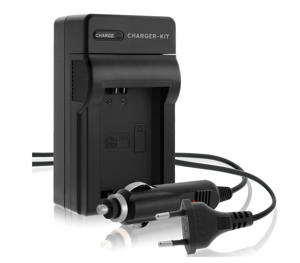 Ladegerät inkl. Kfz-Ladekabel für Sony NP-F550, NP-F750, NP-F770 Akkus