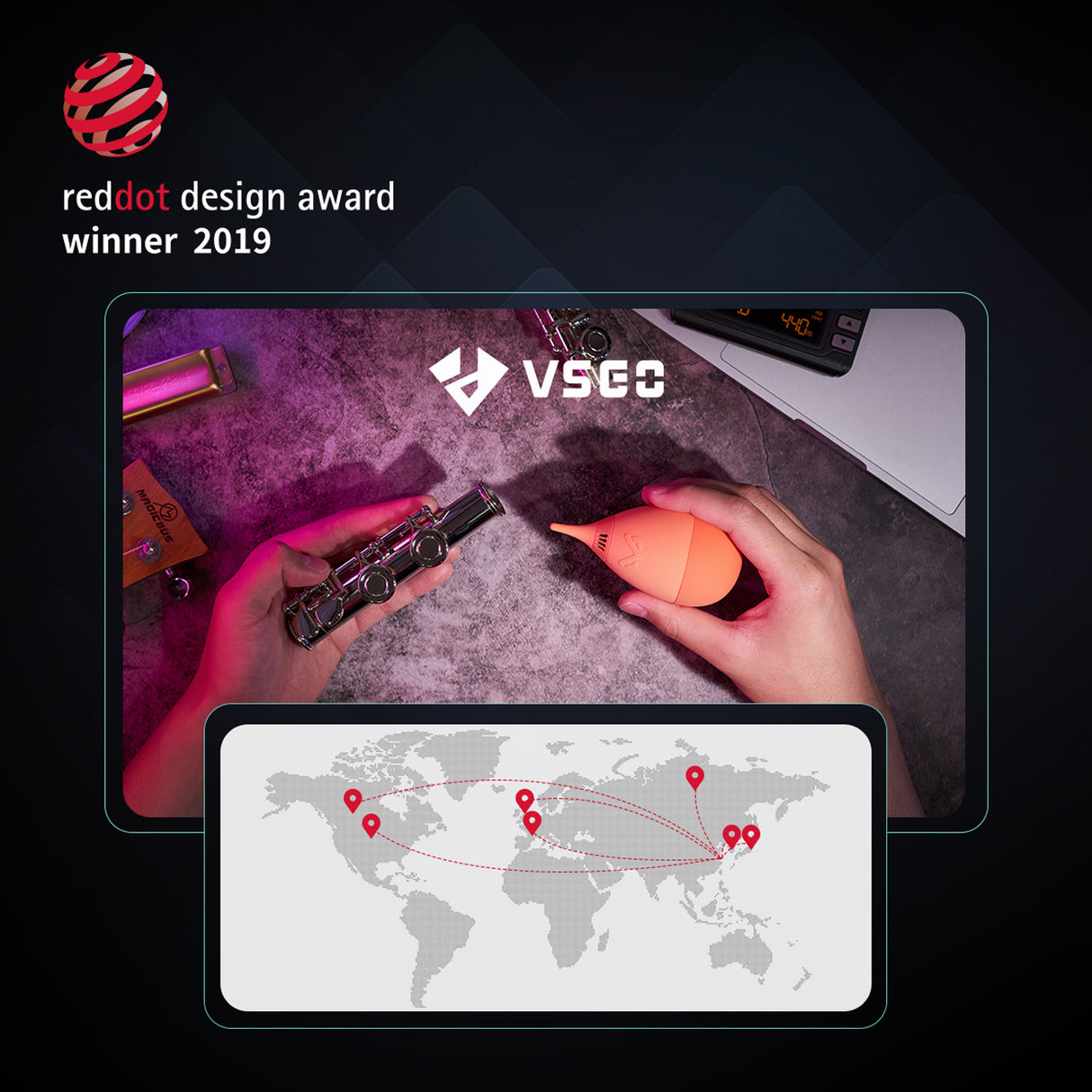 VSGO Air Blower Orange Blasebalg zur Reinigung von Kamera, Sensor & Objektiv