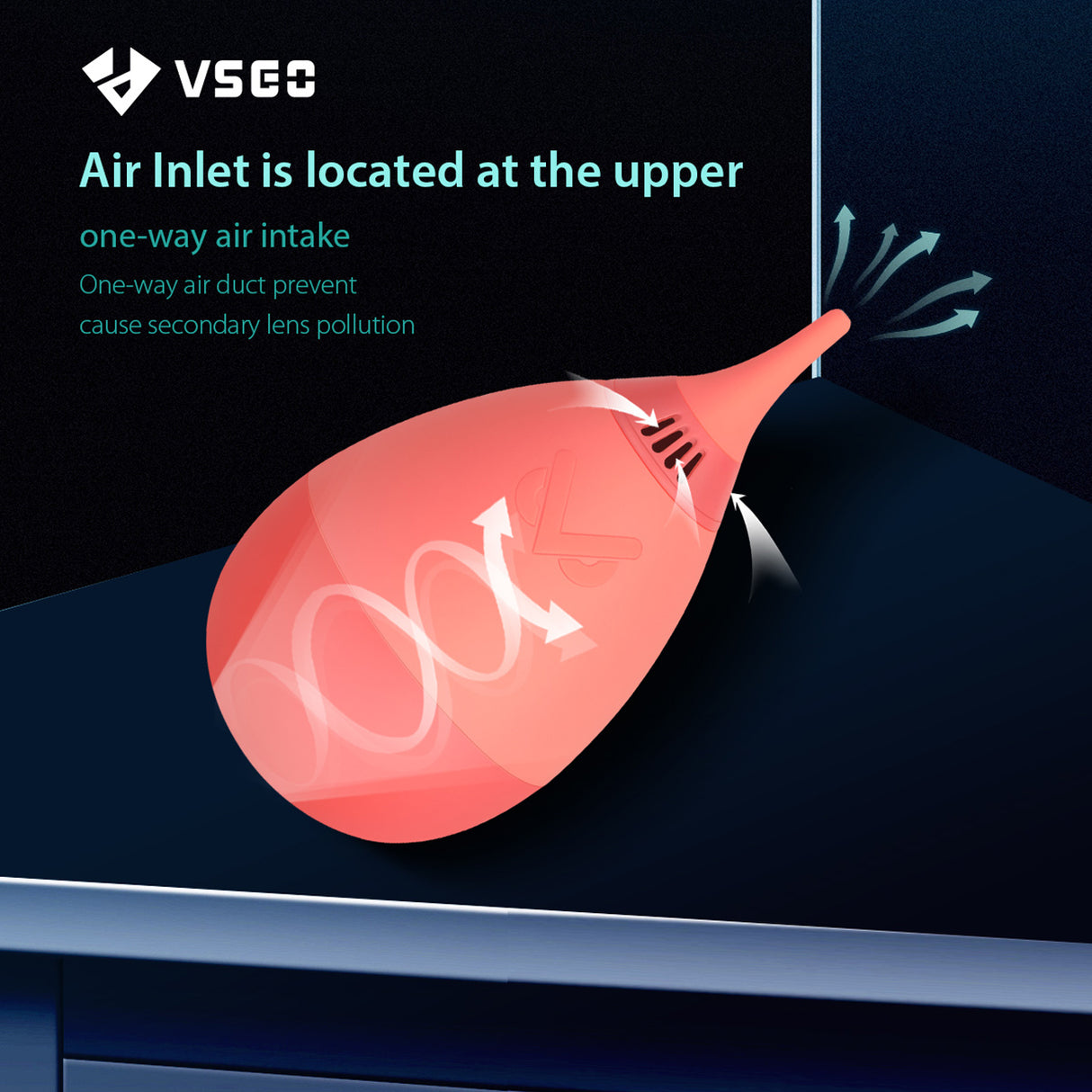 VSGO Air Blower Orange Blasebalg zur Reinigung von Kamera, Sensor & Objektiv
