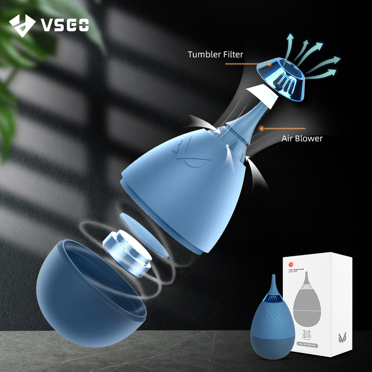 VSGO Air Blower Blau Blasebalg zur Reinigung von Kamera & Objektiv