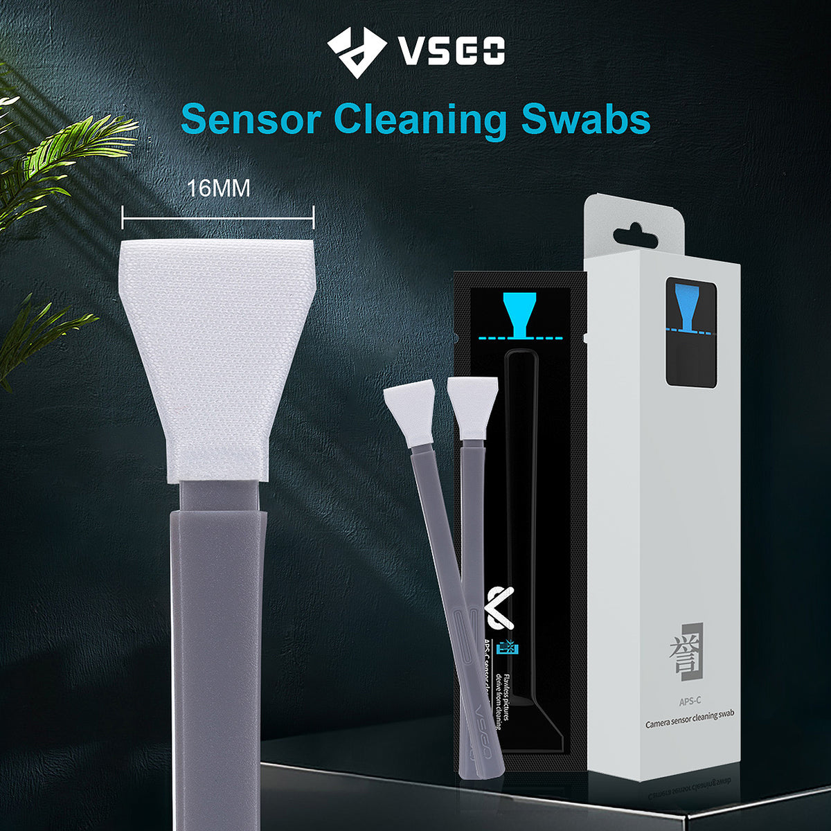 VSGO Sensor Reinigungsswabs 12 Stück für APS-C Kameras