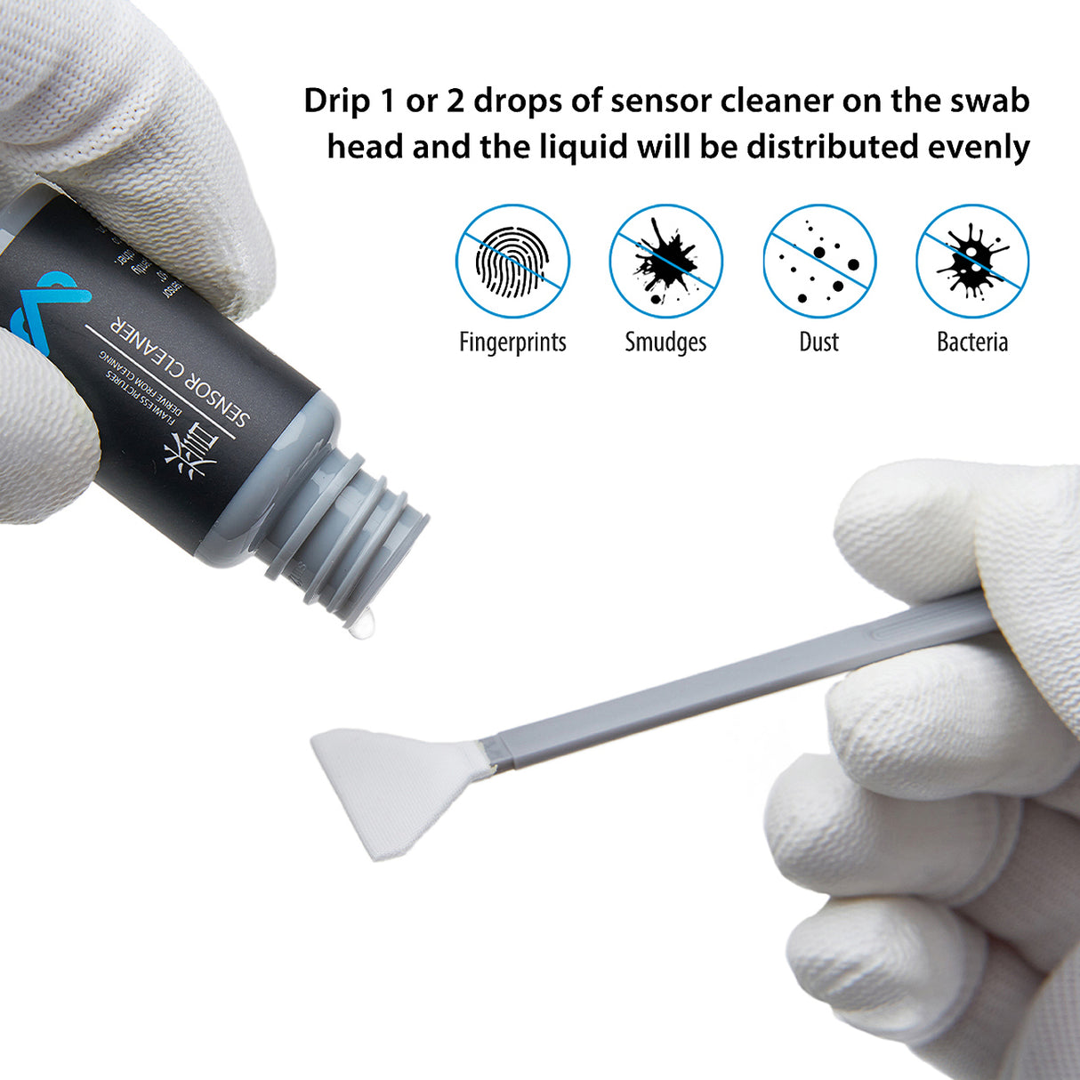 VSGO Sensor Reinigungsswabs 24 Stück für Vollformat-Kameras 24mm