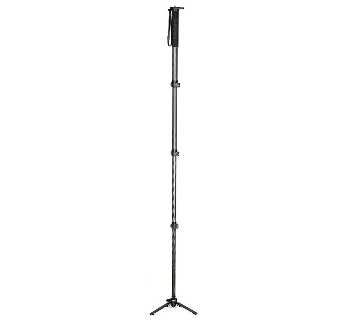 JUSINO Carbon Monopod mit abnehmbarem Fuß/Tischstativ Schnellspann-Clips bis 164cm/10kg VM-284EC