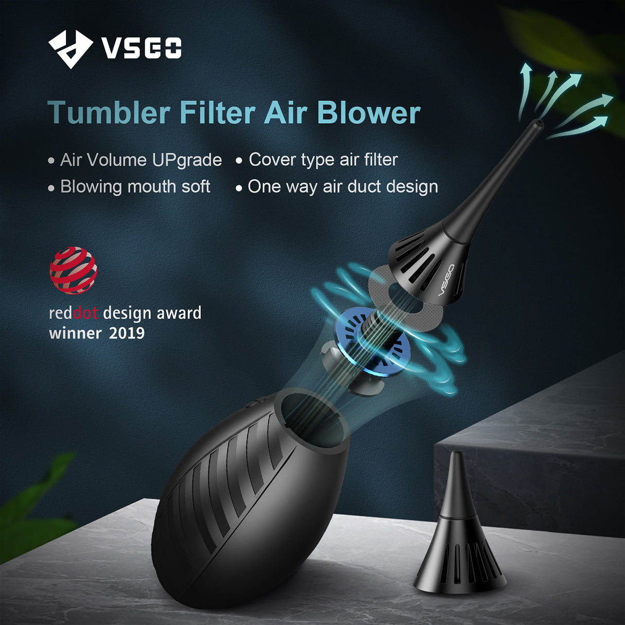 VSGO Professionelles Kamera-Reinigungsset mit Tasche Blasebalg Reinigungsstift & Spray VS-A3E