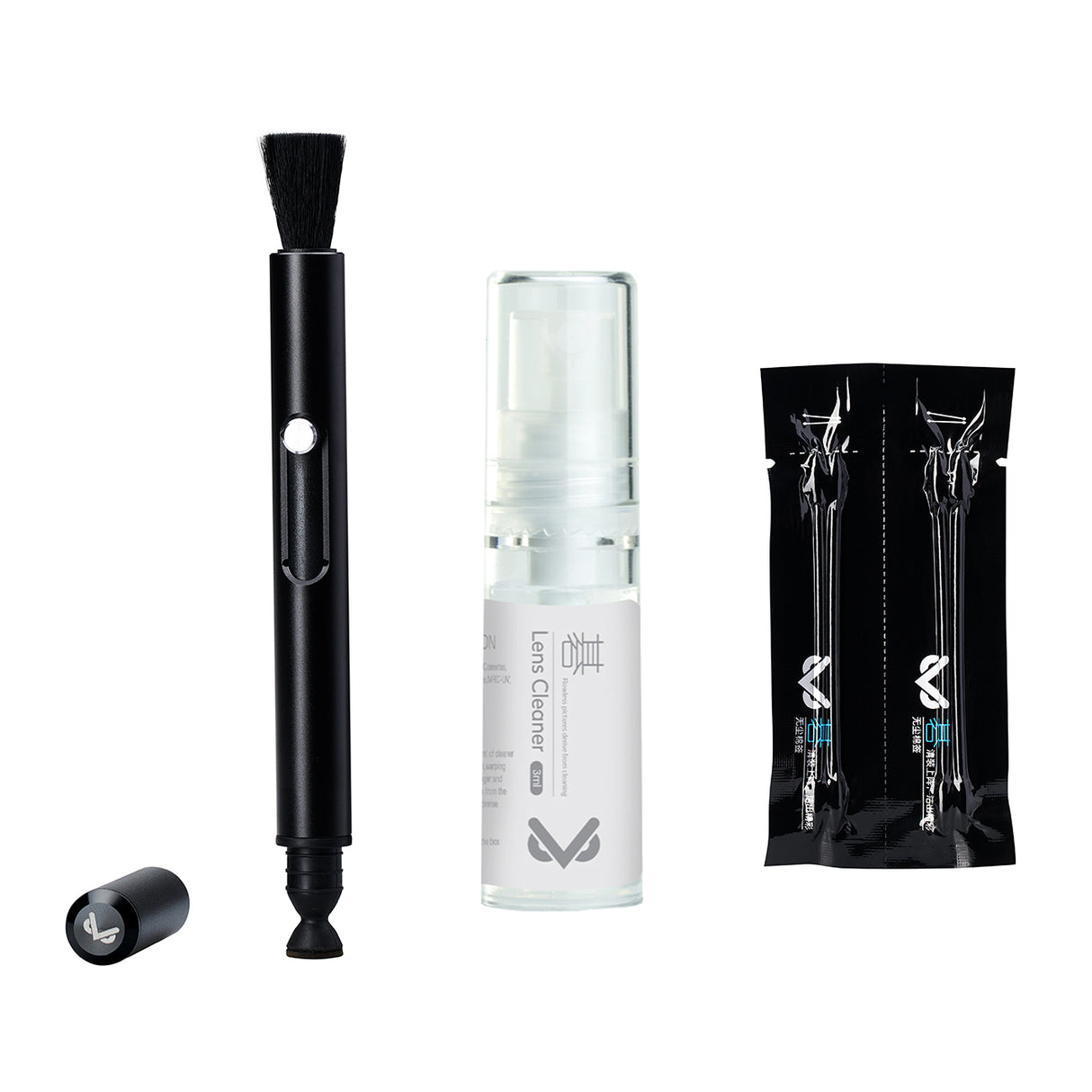 VSGO Professionelles Kamera-Reinigungsset mit Tasche Blasebalg Reinigungsstift & Spray VS-A3E