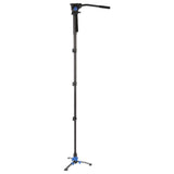 Video-Monopod mit Fluid-Kopf & Standspinne – 185cm Höhe, leicht & stabil, inkl. Tasche