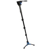 Video-Monopod mit Fluid-Kopf & Standspinne – 185cm Höhe, leicht & stabil, inkl. Tasche