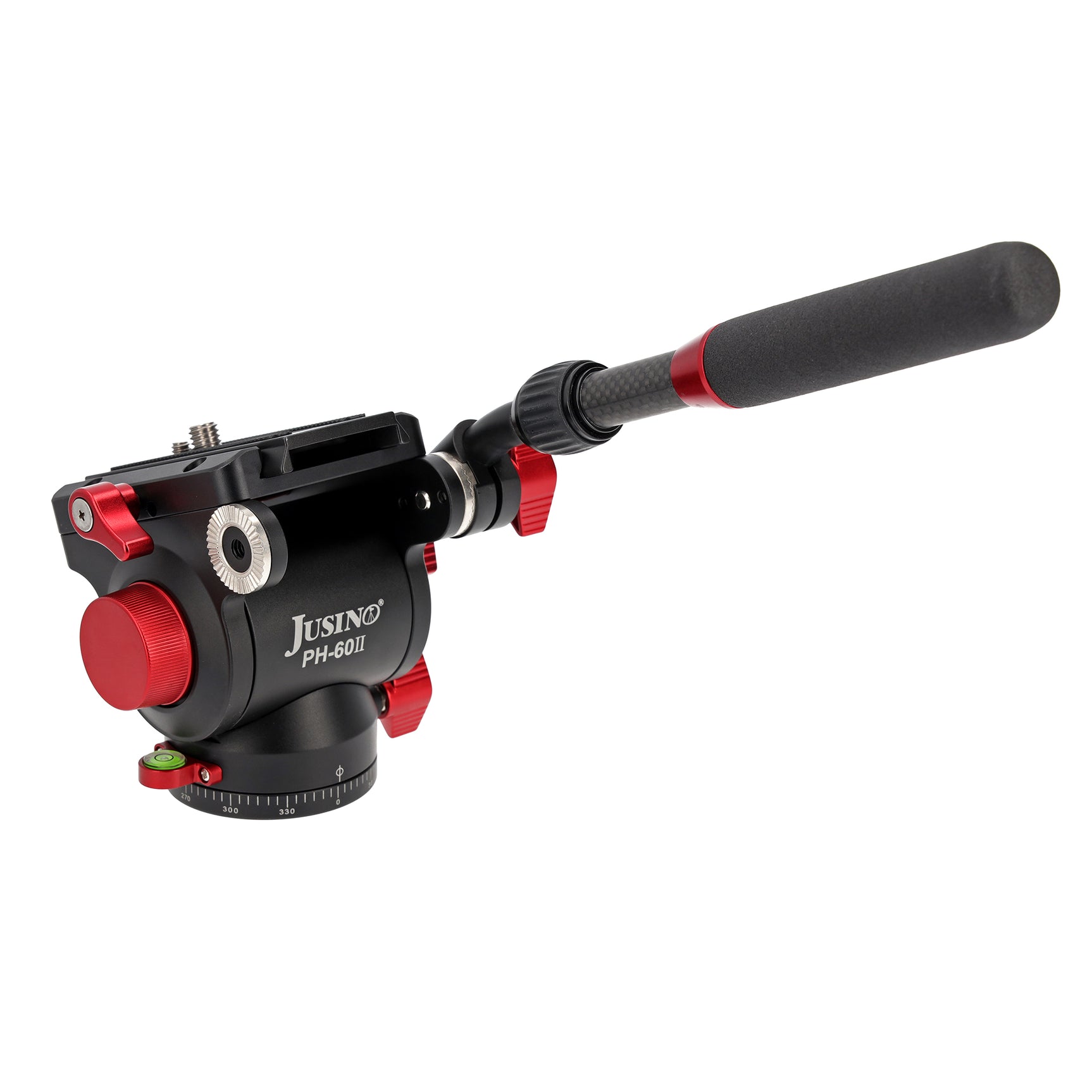 JUSINO Profi Alu Fluid-Videoneiger variabler Führungshebel bis 10kg Tragkraft PH-60 II