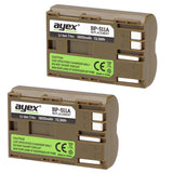 ayex Power Set mit 2x BP-511A Akku + 1x USB Dual Ladegerät für z.B. Canon 300D 50D 1D D60