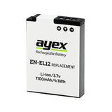 EN-EL12 Akku 2 Stück für Nikon z.B. Coolpix S610c