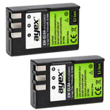 ayex Power-Set mit 2x EN-EL9a Akkus + USB Ladegerät für zB Nikon D40 D40x D60 D3000 D5000