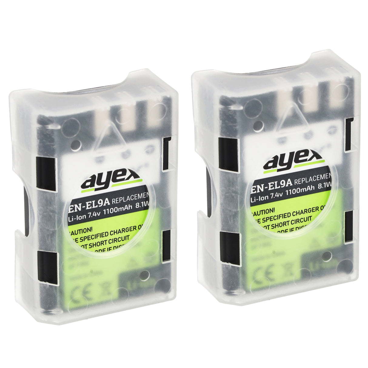 ayex Power-Set mit 2x EN-EL9a Akkus + USB Ladegerät für zB Nikon D40 D40x D60 D3000 D5000