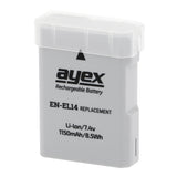 EN-EL14 Akku für zB Nikon D3100 D3200 D5100 P7700 P7100 100% kompatibel