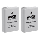 EN-EL14 Akku 2 Stück für zB Nikon Coolpix P7700 P7100 P7000 D3100 D3200 D5100