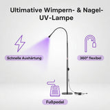 Profi-UV-Lampe 6 W mit Fußpedal & flexiblem Schwanenhals für Nagel-, Wimpern- und Brow-Studio