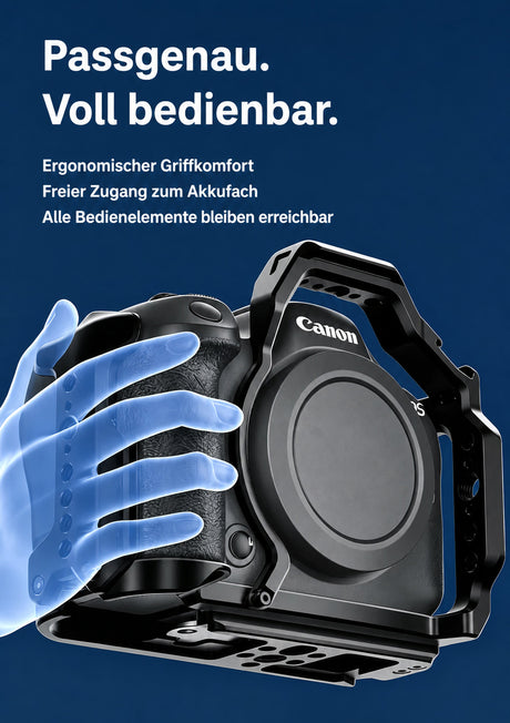 ayex Kamera-Cage kompatibel mit Canon EOS R5 Mark II, R6 Mark III und R6 Mark II
