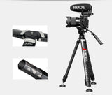 JUSINO Karbon Profi-Videostativ Tripod bis 130cm 18kg belastbar Transporttasche KA-50