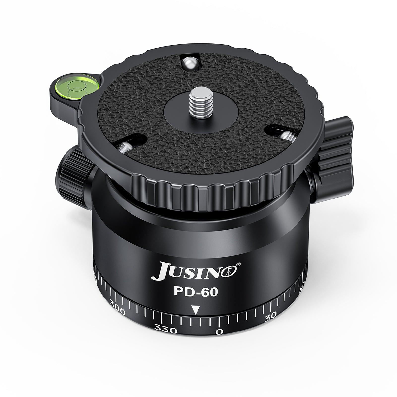 JUSINO Stativ-Nivellierbasis Neigekopf mit 360° Panorama-Funktion und ±15° Neigung PD-60