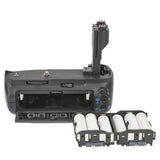 Batteriegriff Set für Canon EOS 7D + 2x LP-E6N Akku Hochformatgriff Akkugriff wie BG-E7
