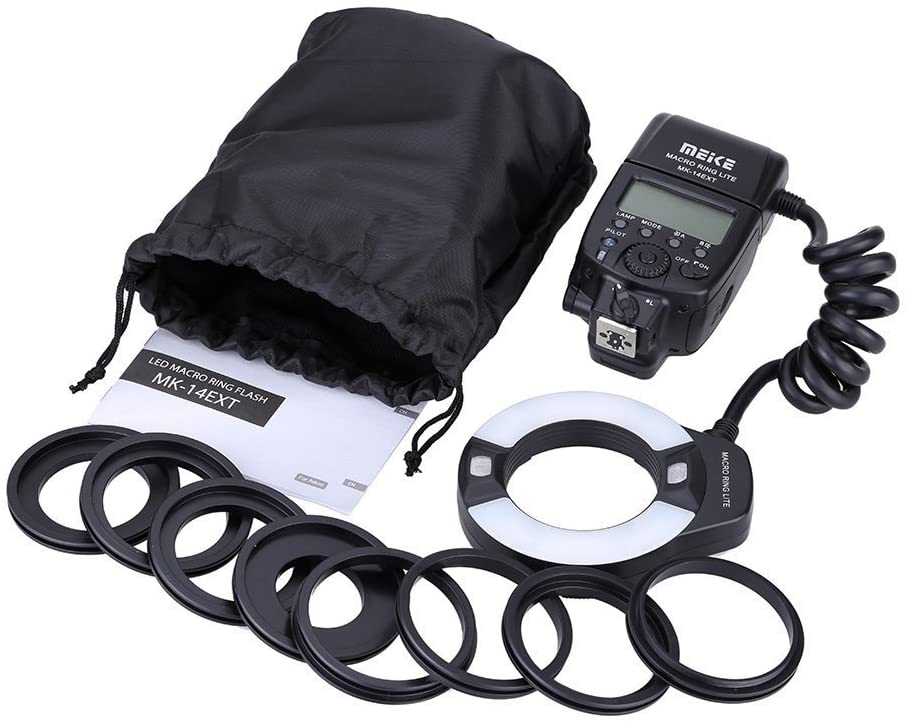 Meike mk-14ext TTL LED Makro Ring Flash für Canon E-TTL 5DMarkII/5DMarkIII/6d/7d/60d/600d/550d/500d/1000d/1100d