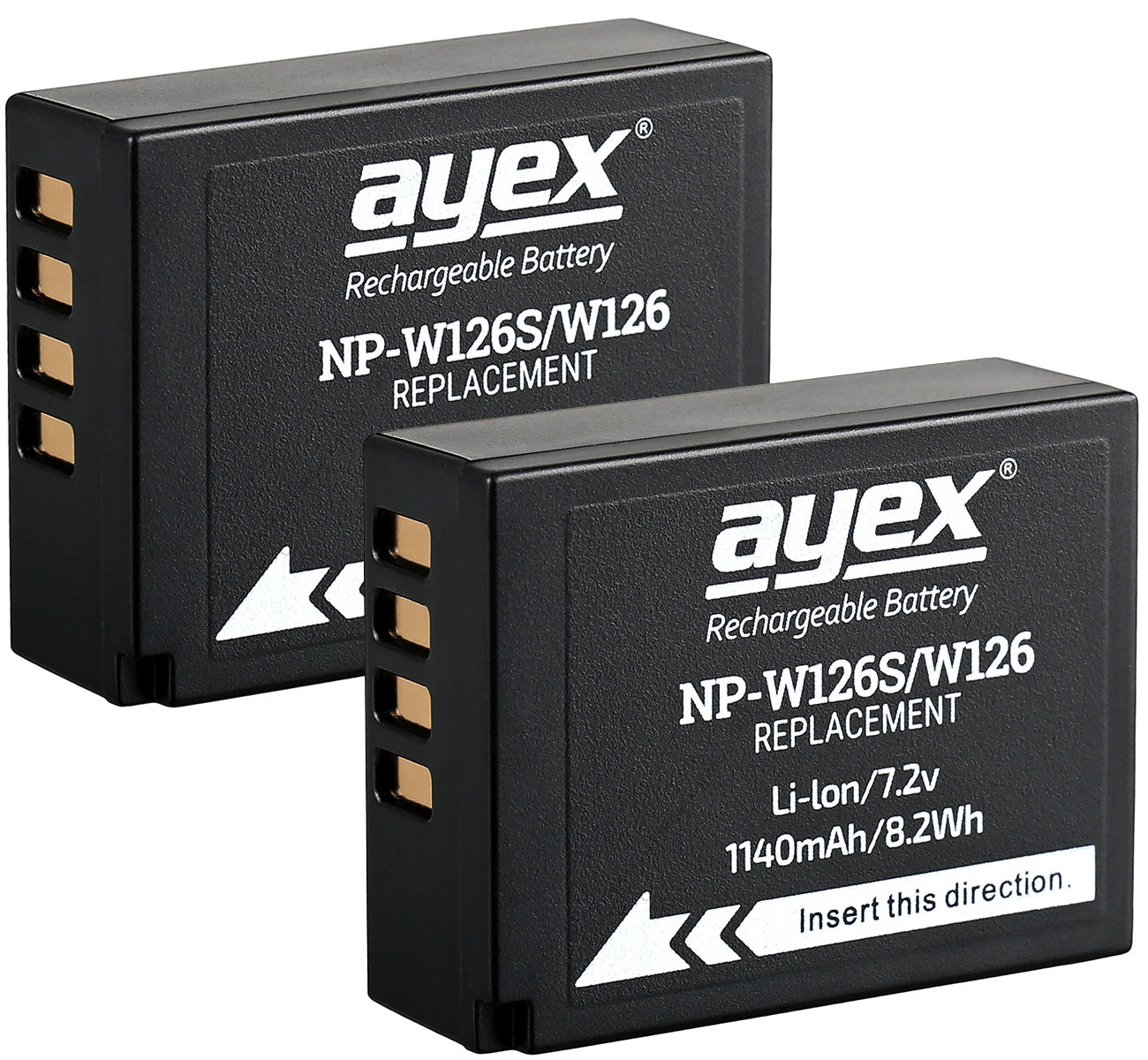 NP-W126S Akku 2er Set für z.B. Fujifilm X-T4 X-T3 X-T2 X-T30 X-H1 GFX 100S GFX 50S GFX 50R