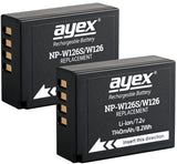 NP-W126S Akku 2er Set für z.B. Fujifilm X-T4 X-T3 X-T2 X-T30 X-H1 GFX 100S GFX 50S GFX 50R