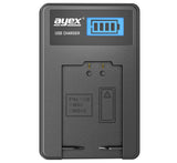 USB Ladegerät für Panasonic DMW-BMB9E Akkus beleuchtetes Display Ladestandanzeige