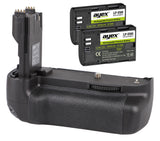 Batteriegriff Set für Canon EOS 7D + 2x LP-E6N Akku Hochformatgriff Akkugriff wie BG-E7