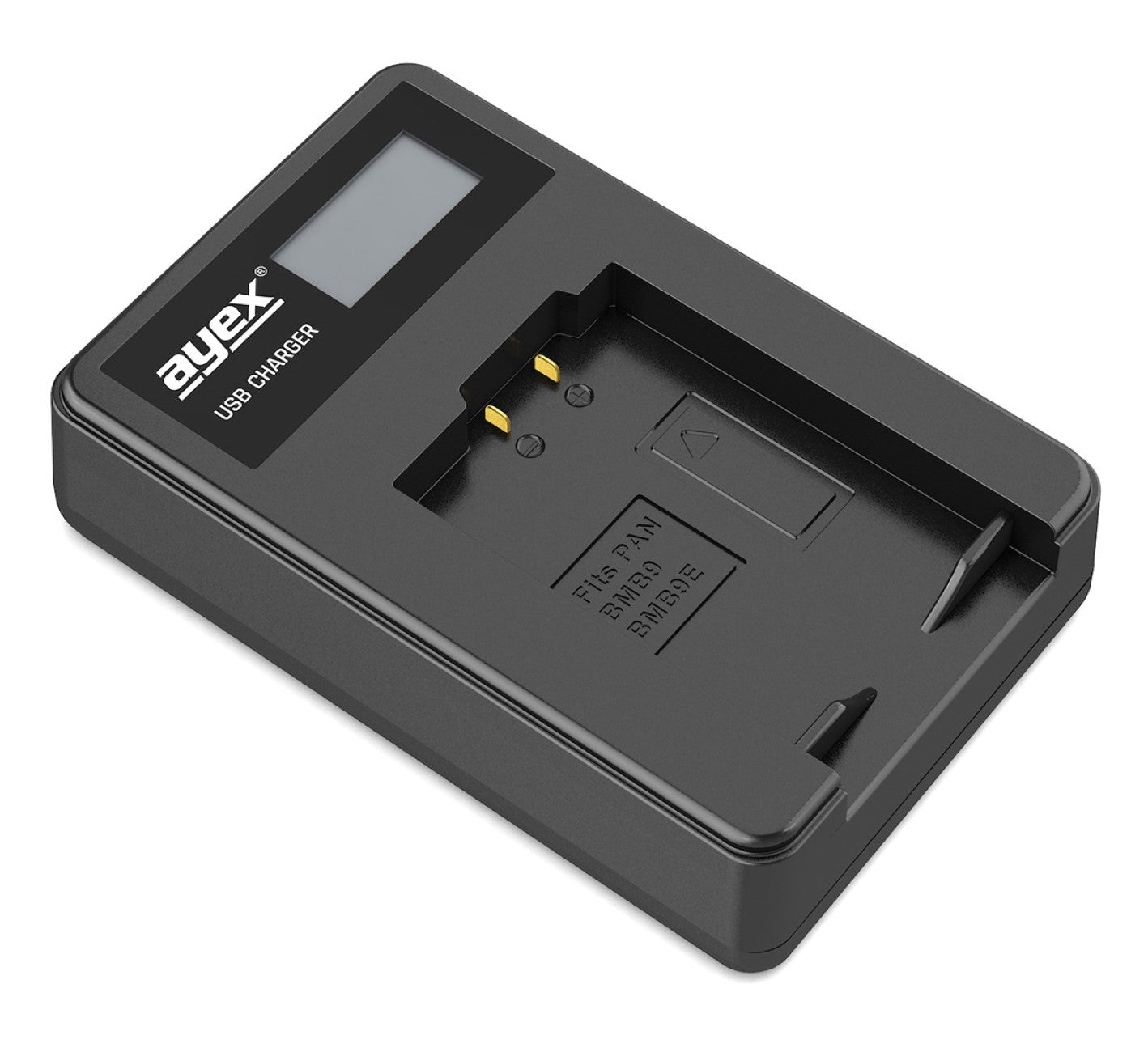 USB Ladegerät für Panasonic DMW-BMB9E Akkus beleuchtetes Display Ladestandanzeige