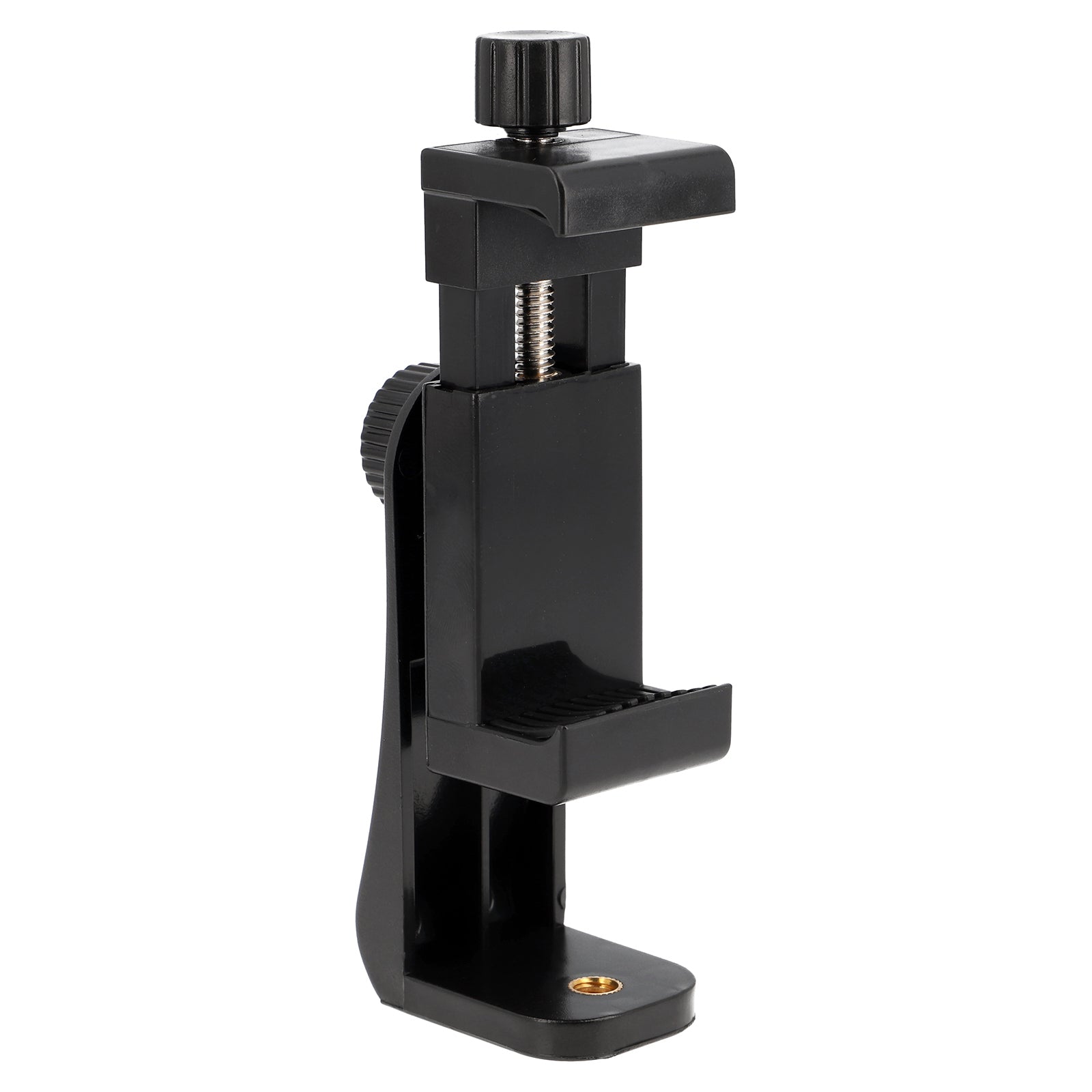 Drehbare Smartphone Halterung mit Schraubklemme & 360° Rotation - Universal Handy Stativhalter für Hochformat & Querformat (57–105 mm)