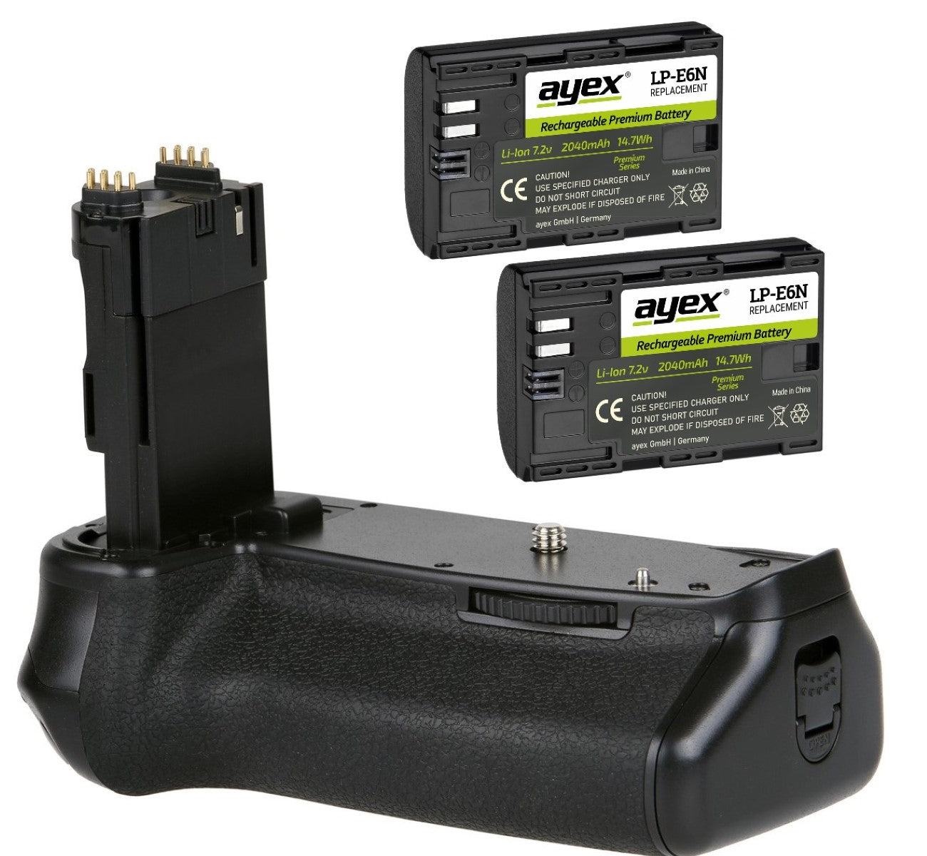 Batteriegriff Set für Canon EOS 6D Mark II + 2x LP-E6N Akku wie BG-E21
