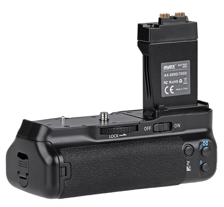 Batteriegriff Set für Canon EOS 700D 650D 600D 550D + 2x LP-E8 Akku + 1x USB Dual Ladegerät