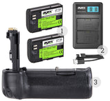 Batteriegriff Set für Canon EOS 6D + 2x LP-E6N Akku + 1x USB Dual Ladegerät wie BG-E13