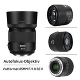 Meike 85mm F1.8 SE Mark II AF STM Objektiv kompatibel mit Canon EF