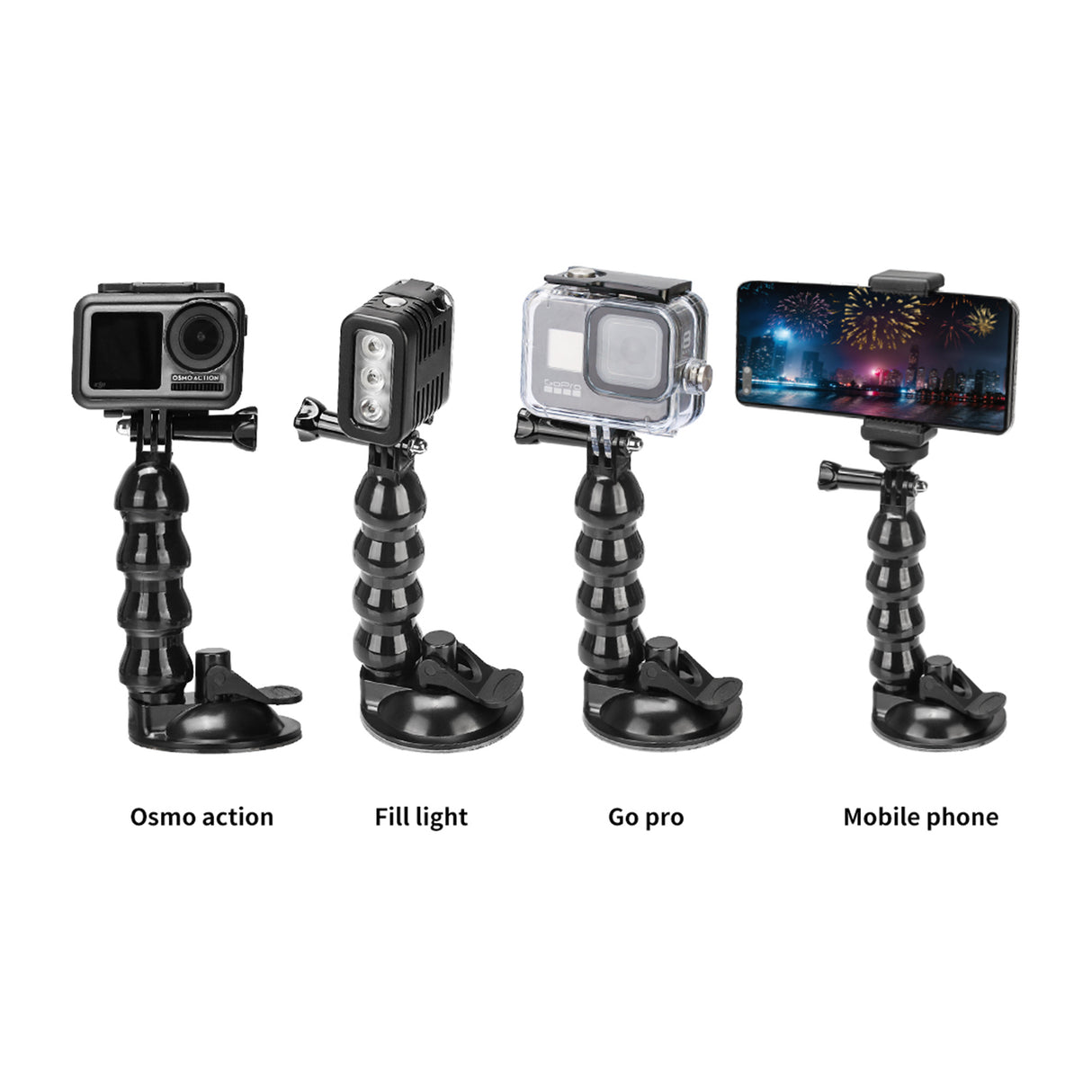 Kamerahalterung mit Saugnapf z.B. für Actioncam
