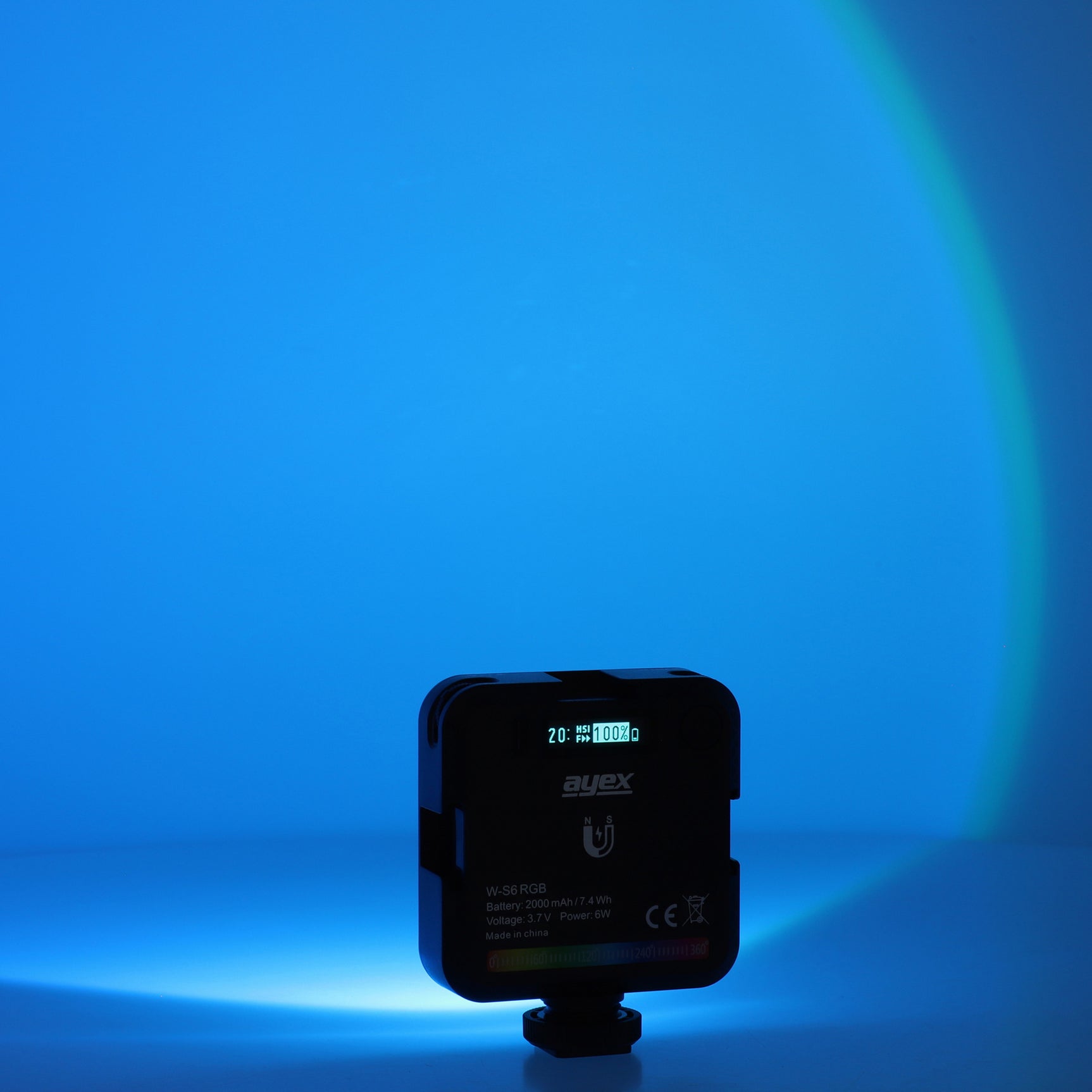 ayex RGB LED Ambiente Light 45 hocheffektiven Lichtperlen 2000mAh Akku wiederaufladbar Type-C W-S6