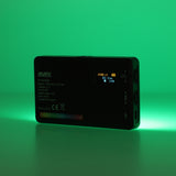 Vielseitige RGB LED Videoleuchte mit 20 Lichteffekten LCD-Display & integriertem Akku