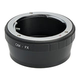 Objektivadapter Olympus OM an Fuji FX Mount Kameragehäuse